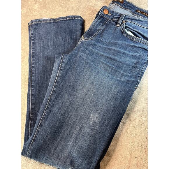 Dear John Bootcut Jeans Blue Denim Distressed Casual Everyday - Picture 1 of 8